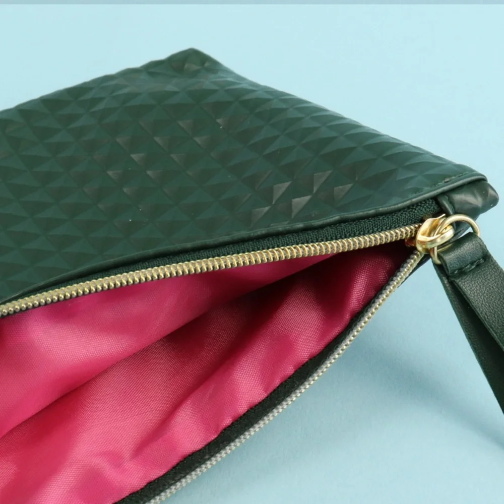 Ipsy Green Geometric Glam Cosmetic Bag